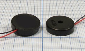 Пьезозлучатель звука без генератора 17x3мм, с гибкими выводами 150мм, аналог [TFM-23]; зп 17x 3\1~30