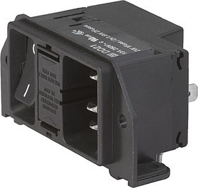DD21.0121.1111, Разъем питания AC, гнездо, "папа", 10А, IEC 60320, THT