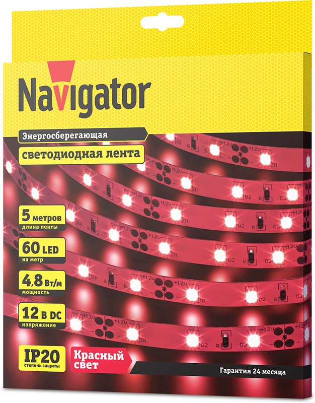 СД Лента Navigator 80 297 NLS-3528R60-4.8-IP20-12V R5