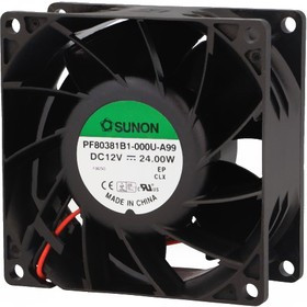 PF80381B1-000U-A99, Axial Fan DC 80x80x38mm 12V 193.5m³/h