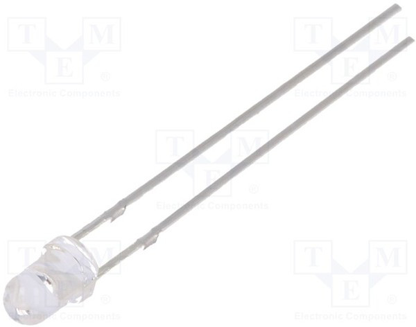 OSO5JA3131A, LED; 3mm; orange; 1560?2500mcd; 30°; Front: convex; 1.8?2.6V