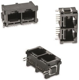 615016149521, Modular Connectors / Ethernet Connectors WR-MJ Mod Jk 8P8C TabUp Pre-Assmbly1x2