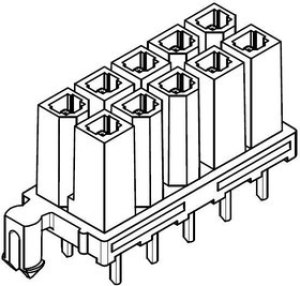 15-24-7061, Headers & Wire Housings RECPT VERT HDR 6P DUAL ROW 15-24-7061, Headers & Wire Housings RECPT VERT HDR 6P DUAL ROW