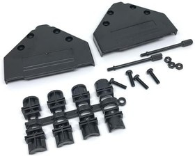 970-037-010R011, D-Sub Backshells 37P TOP ENTRY BLACK PLASTIC