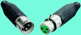 AAA3FPZ, Cable Mount XLR Connector, Female, 3 Way, Silver Plating