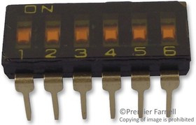 A6T-6102, DIP Switches / SIP Switches 6 POS FLAT ACT