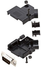 6355-0034-01, DE-9 Plug D-Sub Connector Kit, Steel