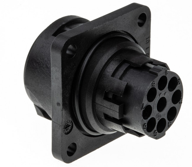 C016-10C008-000-1, Circular DIN Connectors MALE RECEPTACLE 8+PE