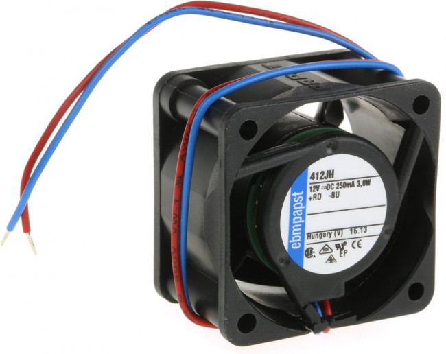 Вентилятор ebmpapst 412JH 12V 3.0W 250mA 40x25 2pin