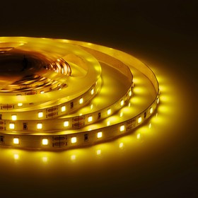 00-433 Светодиодная лента 12В, ПРО, 4,8Вт/м, smd3528, 60д/м, IP20, подложка 8мм, 5м, желт.