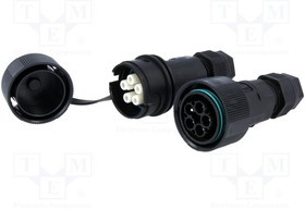 THR.405.S5A, Разъем: питания AC; зажим под винт; "папа" + "мама"; 6-14мм