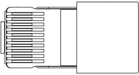 940-SP-361010-A218, Modular Connectors / Ethernet Connectors Modular Plug Standard 10P 10C Shielded .032-.038 Conductors