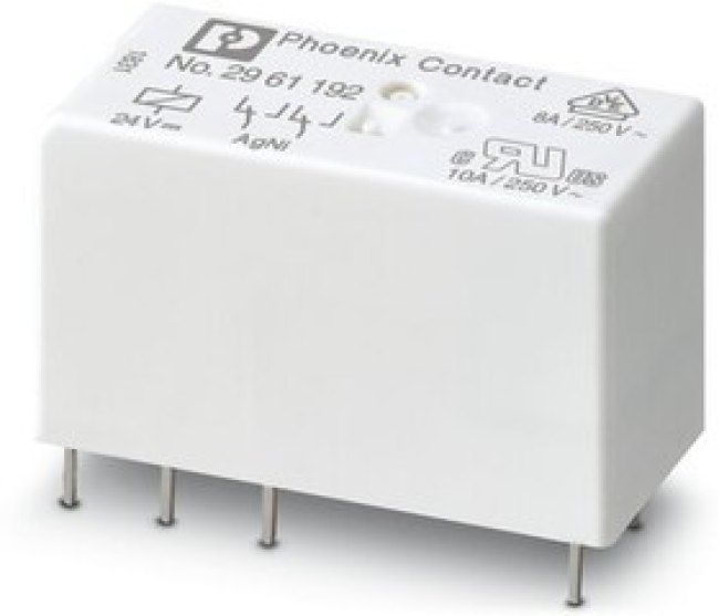 2961192, (REL-MR- 24DC/21-21) Миниатюрное силовое реле, 2 п. к., 24 V DC