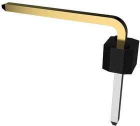 68016-206HLF, BergStik®, Board to Board connector, Unshrouded Right Angle Header, Through Hole, Single Row, 6 Positions, 2.54 mm (0.100) Pit