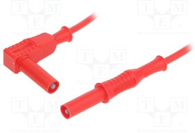 PJ2357-200-R, Измерительный провод, 36А, Дл: 2м, красный, Сечен.провода: 2,5мм2 PJ2357-200-R, Измерительный провод, 36А, Дл: 2м, красный, Сечен.провода: 2,5мм2