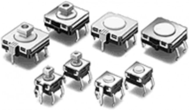 B3W-4155, Микропереключатель TACT, SPST-NO, Пол: 2, 0,05A/24ВDC, THT, нет