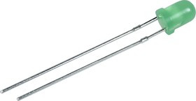 L-43GD (L-44GD), Светодиод цилиндрический зеленый 80° d=4мм 16мКд 568нМ (OBSOLETE)