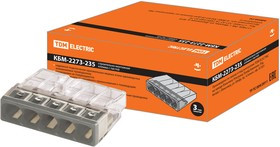 Строительно-монтажная клемма КБМ-2273-235 (2,5мм2) с пастой TDM Строительно-монтажная клемма КБМ-2273-235 (2,5мм2) с пастой TDM