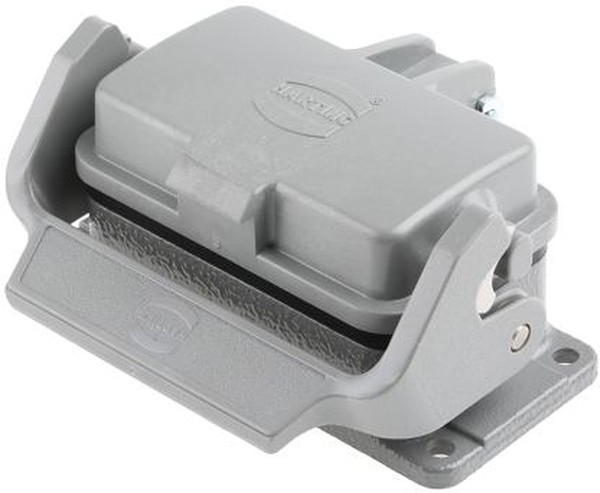 09300100318, Heavy Duty Power Connectors BULKHEAD MOUNTING HAN 10B 1 LVR LCKING