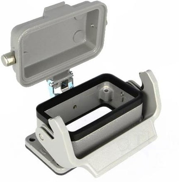 09300100318, Heavy Duty Power Connectors BULKHEAD MOUNTING HAN 10B 1 LVR LCKING