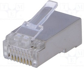 EMP881AR201, Вилка, RJ45, PIN: 8, экранированный, Контакты: фосфор-бронза