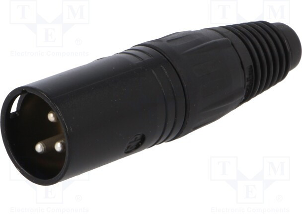 NC3MX-BAG, XLR Connectors 3C MALE BLACK