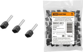 Наконечник штыревой втулочный изолированный (двойной) НШвИ (2) 6,0х14 (100 шт) TDM