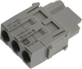 09140033103, HEAVY DUTY CONN, MODULE, RCPT, 3POS, 40A