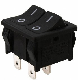 RA21131121, Rocker Switches 10A 125VAC 4.8mm Tab Off-On