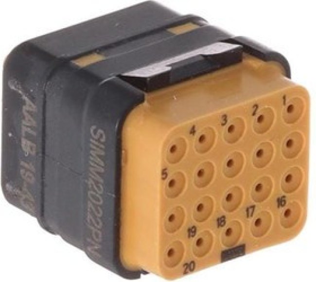 SIMM2022PN, Rack &amp; Panel Connectors 20P Sz 22 SIM Module w/o Peripheral Seal