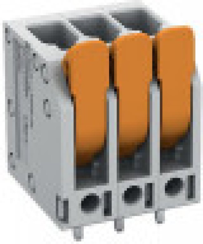 2604-3102, Conn Terminal Block 2 POS 5mm Spring Clamp ST Thru-Hole 32A CAGE CLAMP® Box