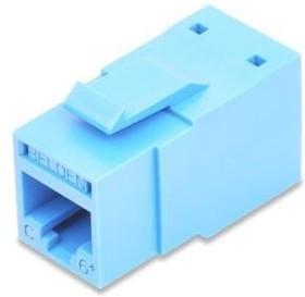 RV6MJKUTB-S1, Modular Connectors / Ethernet Connectors CAT6+ JACK TIA BLUE CONNECTOR