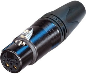 NC10FXX-14-B, XLR Connectors Cable end XX series Female 10 pin black/gold