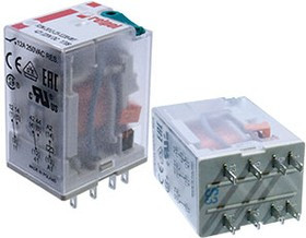 R2N-2012-23-1024-WT, Реле: электромагнитное, DPDT, Uобмотки: 24ВDC, 12A/250ВAC, 24А