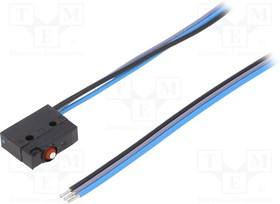 DC1C-C4AA, Микропереключатель SNAP ACTION, SPDT, 6A/250ВAC, ON-(ON), Пол: 2