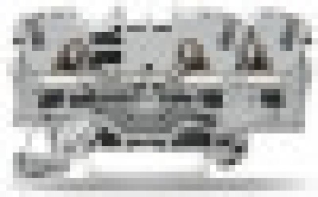 2004-1301, 3-пров. проходная клемма, 0,5 - 4 (6) мм2, Ex e II, серая