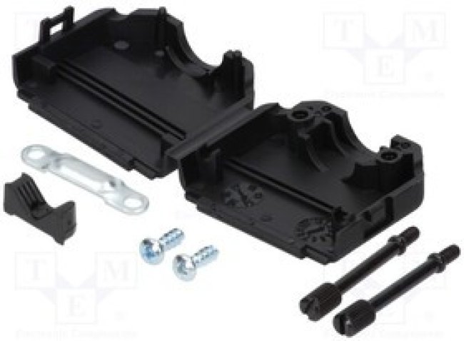 MHDPPK15-K, D-Sub plastic hood Poles 15