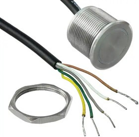 MPZI022/F/D1/24, Pushbutton Switches 22MM PANEL FLATHEAD RD/GN RING 24V