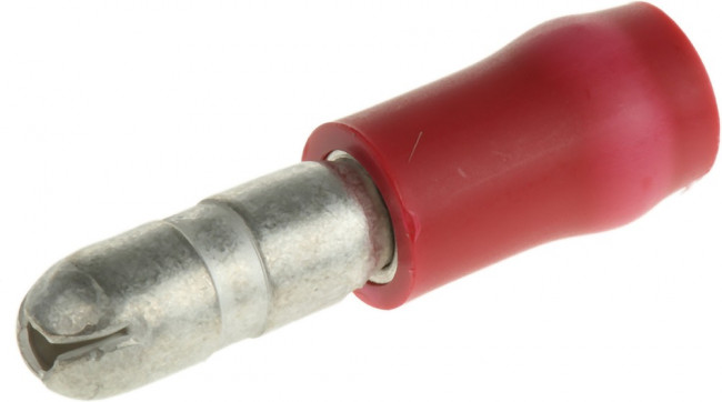 165590-1, Пулеобразная клемма, PIDG, 20AWG до 15AWG, 1.5 мм², Сращивающая Трубчатая, Красный 165590-1, Пулеобразная клемма, PIDG, 20AWG до 15AWG, 1.5 мм², Сращивающая Трубчатая, Красный