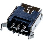 Мини USB 5P гнездо, вертикальный разъем на плату (C8320-05BFSSBOR)
