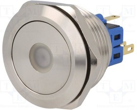 V28-11D-24R-S, Переключатель: антивандальный, Пол: 2, SPDT, 3A/220ВAC, 5A/24ВDC