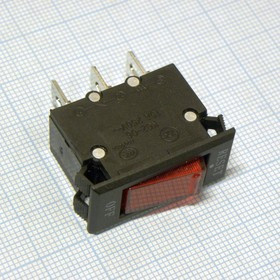 SWR-IRS-1-R15 С авт. откл. 15A (KB-001), Переключатель клавишный с подсветкой, автомат