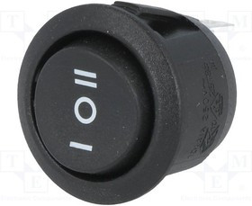 R13112I02BB7, ROCKER; SP3T; Pos: 3; (ON)-OFF-(ON); 10A/250VAC; black; none; 50m? R13112I02BB7, ROCKER; SP3T; Pos: 3; (ON)-OFF-(ON); 10A/250VAC; black; none; 50m?