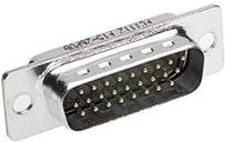 173113-0148, D-Sub High Density Connectors FCT HD MACHCONT PLG SLDRPOT 26P 0.8um Au