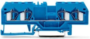281-654, 281 Series Blue Feed Through Terminal Block, Single-Level, Cage Clamp Termination, ATEX, IECEx