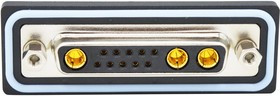 CDFV13W3213L211, Комбинированный разъем D Sub, IP67, NANOOK Series, DB-13W3, Гнездо, 13 контакт(-ов)