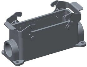 T1440242125-000, Разъем для тяжелых условий, Base, Bulkhead Mount, Side Entry, Корпус из Сплава Алюминия, 2 Рычага T1440242125-000, Разъем для тяжелых условий, Base, Bulkhead Mount, Side Entry, Корпус из Сплава Алюминия, 2 Рычага