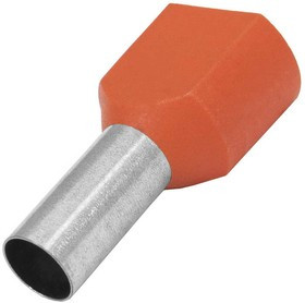 DTE10014 red (4.5x14mm), Наконечник штыревой втулочный изолированный DTE10014, 4.5x14 мм, 2х10.0 мм?, красный