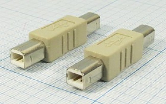 Переходник штекер USB тип B - штекер USB тип B; №3115 штек USB B-штек USB B\\\комп