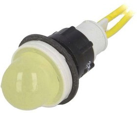 LY-D16H-230AC, Индикат.лампа: LED, выпуклый, 230ВAC, Отв: d13мм, провода 300мм LY-D16H-230AC, Индикат.лампа: LED, выпуклый, 230ВAC, Отв: d13мм, провода 300мм